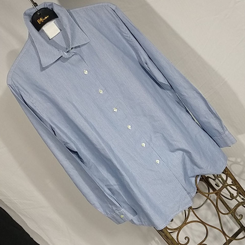 Olsen Collection micro striped button up